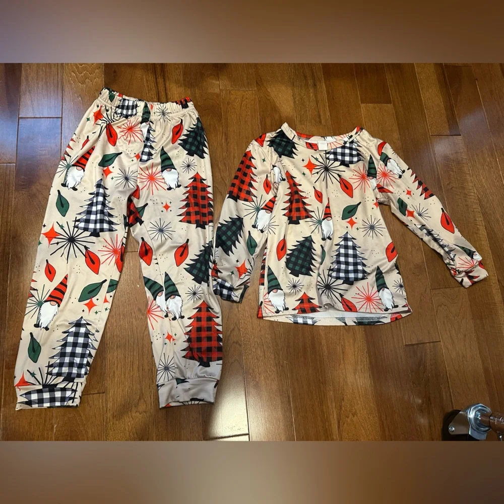 Holiday Tree Print Kids Pajama Set